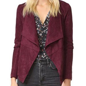 BB Dakota Nicholson Faux Suede Jacket Burgundy XS